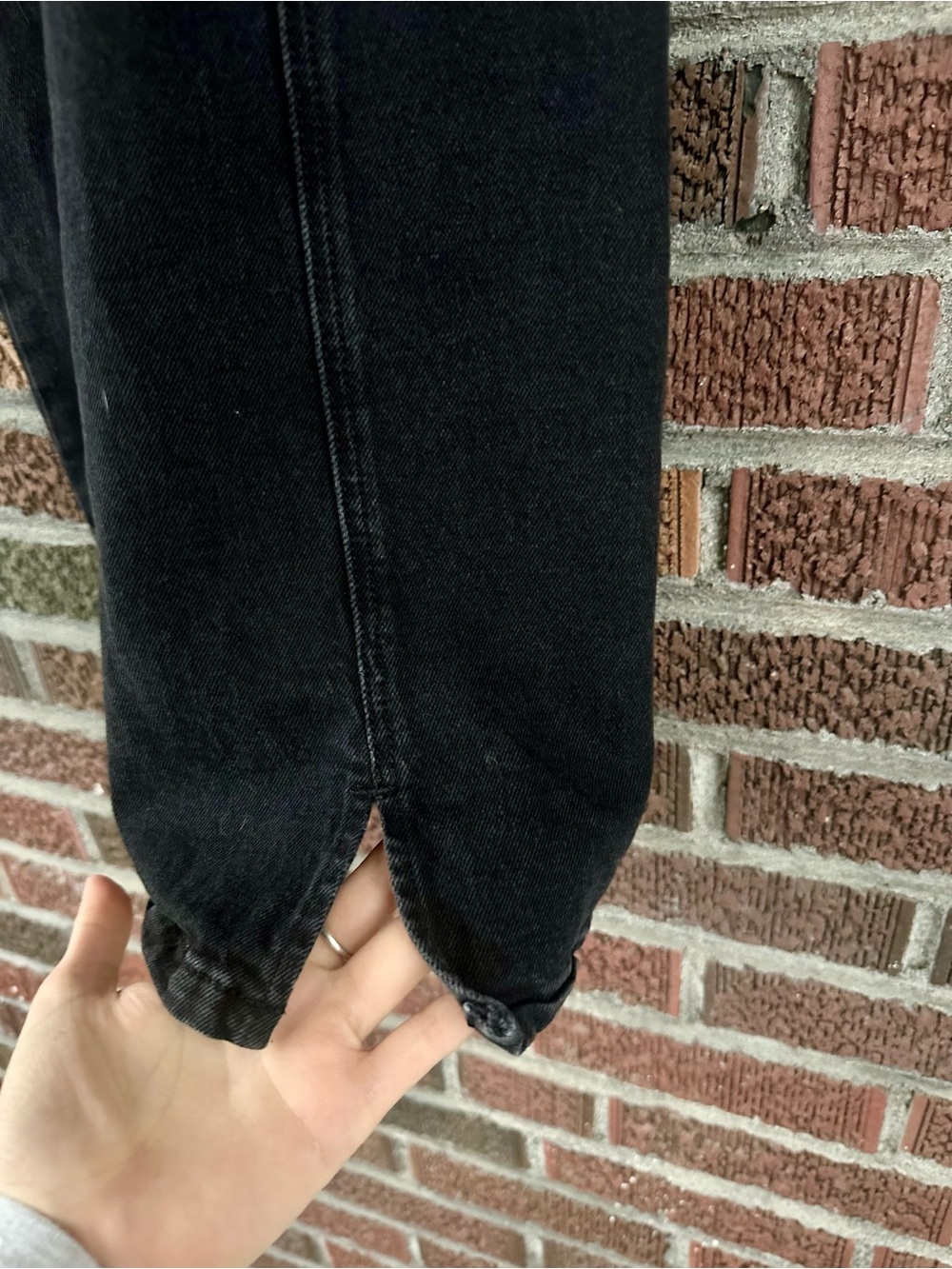 ASOS Denim Racer Dress In Washed Black, Size 0 - Picture 5 of 11